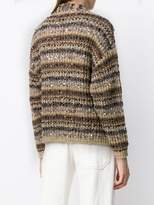 Thumbnail for your product : Brunello Cucinelli sequin embroidery striped cardigan