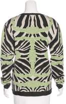 Thumbnail for your product : Herve Leger Abstract Patterned Crew Neck Sweater
