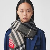 Thumbnail for your product : Burberry Logo Graphic Check Cashmere Large Square Scarf