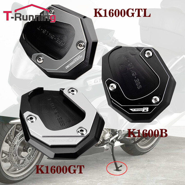 MOWOK LOGO K1600B K1600GT K1600GTL For BMW K1600 B GT GTL 2017-2023 CNC Kickstand Foot Side Stand Extension Pad Support Plate Enlarge