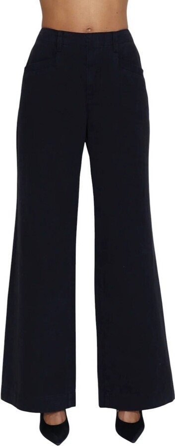 Pistola Denim Jasmine High Rise Wide Leg Trouser In Black