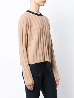 Derek Lam 10 Crosby Bicolored Pullover With D-Ring Back Detail