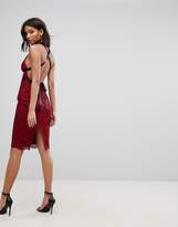 Thumbnail for your product : ASOS Lace Pencil With Ribbon Ties Midi Dress