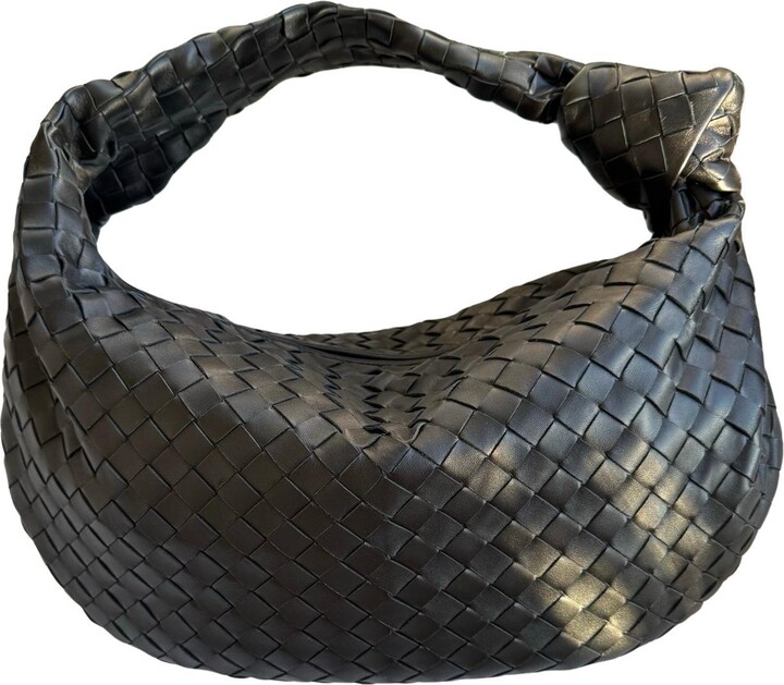 Bottega Veneta Jodie Small Black Lambskin Leather Silver Hardware