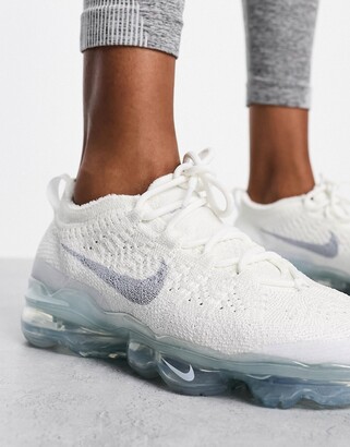 vapormax white metallic silver
