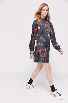 Urban Outfitters Riley Floral Cowl-Back Mini Dress
