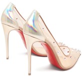 Thumbnail for your product : Christian Louboutin Degra 100 Crystal Spike-embellished Pumps - Nude