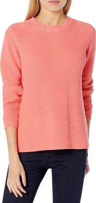 Goodthreads Women's Cotton Shaker Stitch Crewneck Sweater