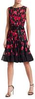 Thumbnail for your product : Teri Jon By Rickie Freeman Seamed Floral Fit-&-Flare Dress