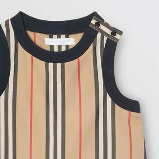 Burberry Childrens Icon Stripe Cotton Bodysuit