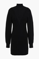 Thumbnail for your product : Dion Lee Paneled Ribbed Merino Wool Mini Dress