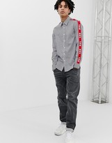 Thumbnail for your product : Diesel S-Nori taped stripe shirt in blue