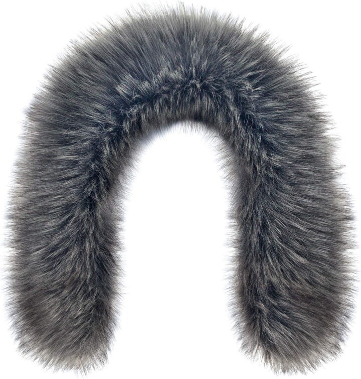 Futrzane Faux Fur Trim For Hood Replacement Buttons Included (L