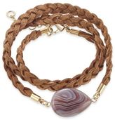 Thumbnail for your product : INC International Concepts Gold-Tone Semi-Precious Stone Braided Wrap Bracelet, Only at Macy's