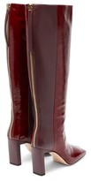 Thumbnail for your product : Wandler Isa Two-tone Square-toe Leather Boots - Womens - Burgundy