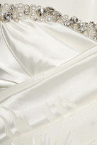 Thumbnail for your product : Matthew Williamson Strapless devoré silk gown