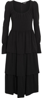 Tom Ford Tiered Stretch-Wool Crepe Dress