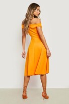 Thumbnail for your product : boohoo Scuba Off The Shoulder Midi Skater Dress