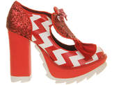 Thumbnail for your product : Irregular Choice Late Night Heel White Red Multi