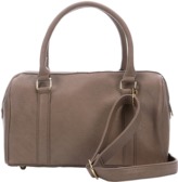 Thumbnail for your product : BCBGeneration mushroom navy faux leather 'Hannah' convertible satchel