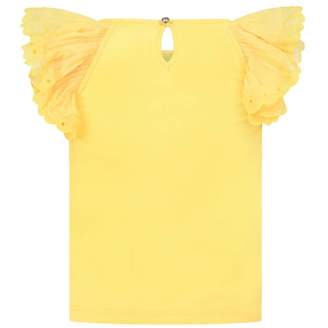 Chloé ChloeGirls Yellow Top With Frilly Trims