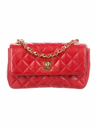 Chanel Vintage Classic Extra Mini Flap Bag Red