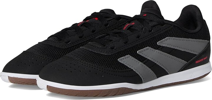 adidas Kids Club Predator Indoor Sala Soccer Shoes (Little Kid/Big Kid) Kids Shoes Black/Grey/Lucid Red : 11.5 Little Kid M, Rubber