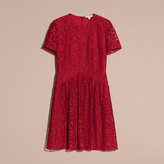 Thumbnail for your product : Burberry Fit-and-flare Dropped-waist Lace Dress