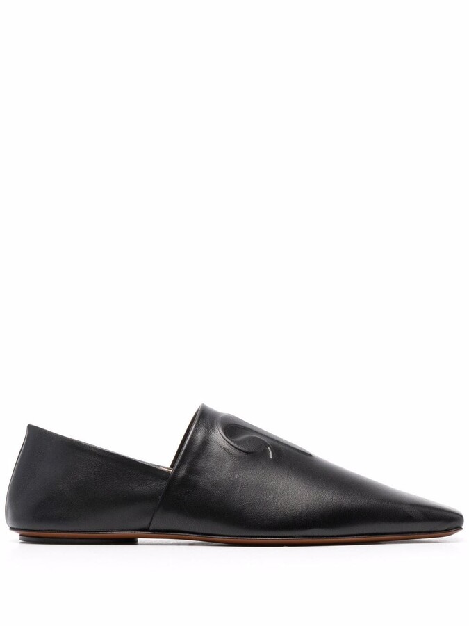 Nanushka Embossed Logo Loafers ShopStyle