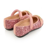 Thumbnail for your product : Moschino MoschinoGirls Pink Glitter Ballerinas