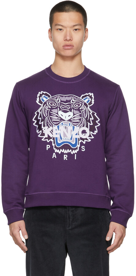 Kenzo Purple Tiger Embroidered 