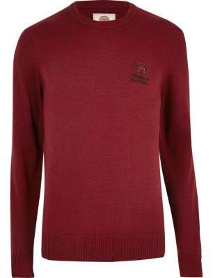 River Island Mens Red Franklin and Marshall sweater