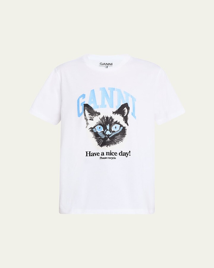 Basic Jersey Cat Relaxed T-Shirt