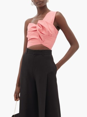 Racil Atlas Twisted Cotton-blend Cropped Top - Pink
