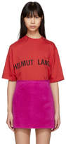 Helmut Lang - T-shirt rouge Campaign 