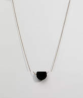 Thumbnail for your product : Pieces Long Chain Necklace With Velvet Pom Pom