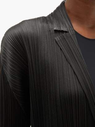 Pleats Please Issey Miyake Single-breasted Pleated Blazer - Black
