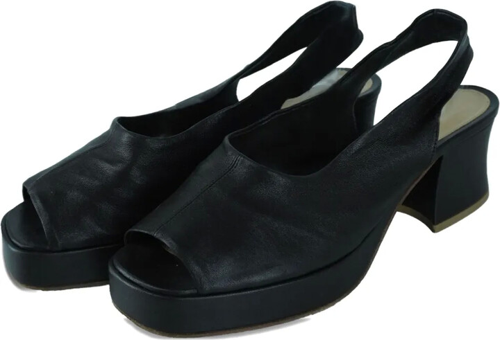 Bottega Veneta Pre-Owned 65mm Slingback Leather Sandals