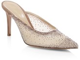 Thumbnail for your product : Gianvito Rossi Crystal-Embellished Leather Mules