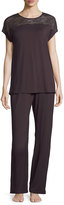 Thumbnail for your product : Hanro Greta Jersey Pajama Set, Brown