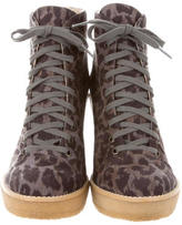 Thumbnail for your product : Stella McCartney Leopard Wedge Booties