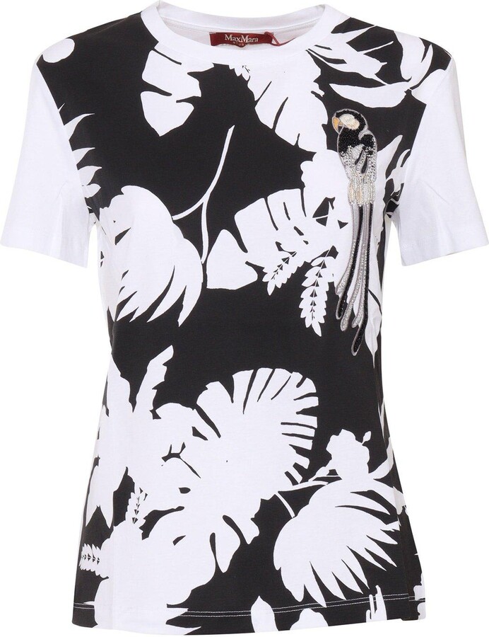 Studio Max Mara Floral Printed Crewneck T-shirt