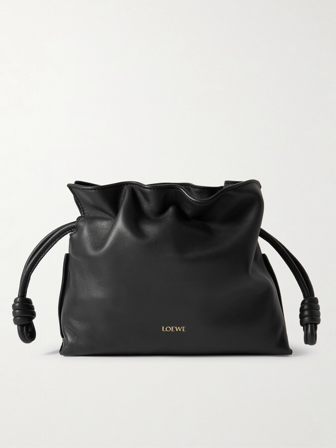 Loewe Flamenco Mini Leather Clutch - Black
