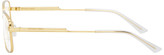 Thumbnail for your product : Bottega Veneta Gold Metal Rectangular Glasses