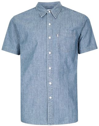 Levi's Light Blue Pocket Short Sleeve Denim Shirt