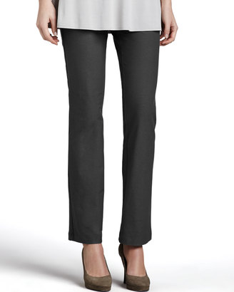 Eileen Fisher Washable Crepe Slim Boot-Cut Pants, Plus Size