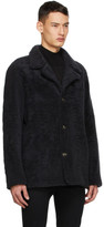 Thumbnail for your product : Yves Salomon Reversible Grey Shearling Coat