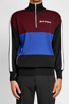 Palm Angels Turtleneck Pullover with Zip Front