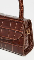 Thumbnail for your product : BY FAR Mini Nutella Croco Top Handle Bag
