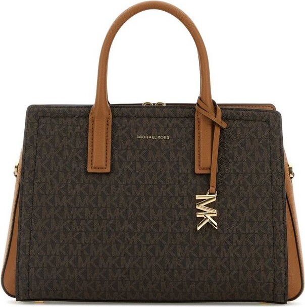 MICHAEL Michael Kors Laila Medium Signature Logo Satchel